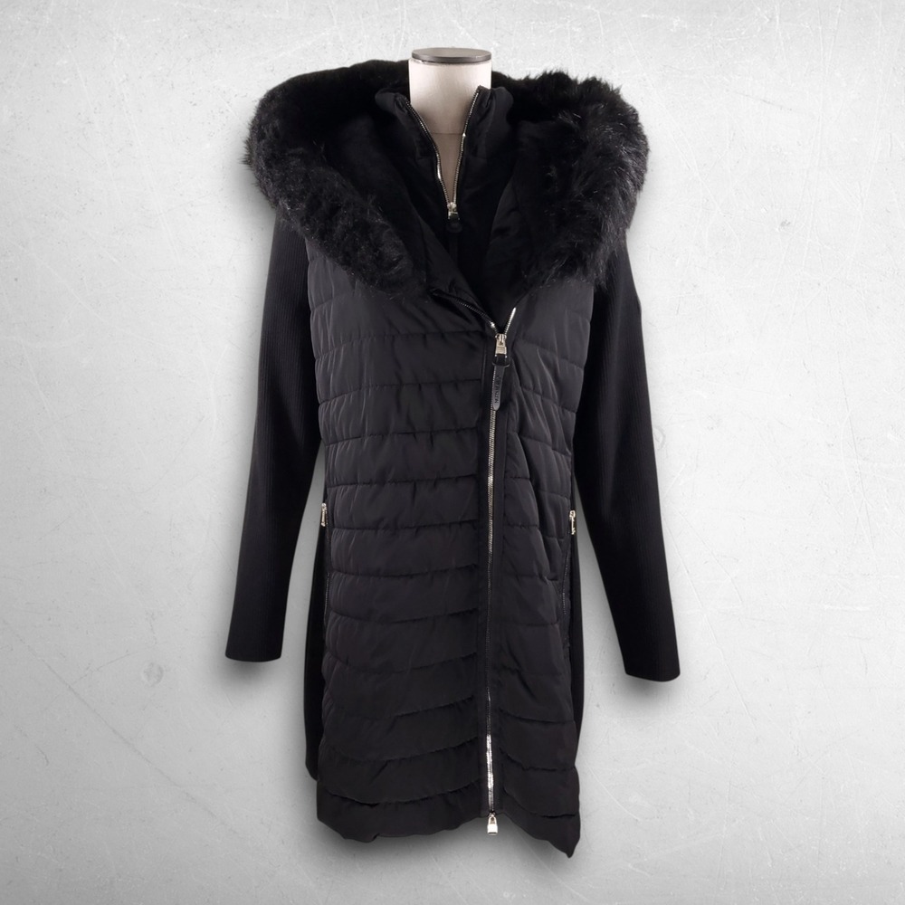 Calvin Klein Performance Quilted Jacket Women 2X Black Gorpcore Apres Ski Winter